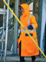 Picture of Bisley Taped Hi Vis Long Rain Coat BJ6961T