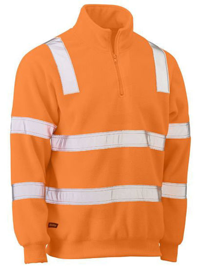 Picture of Bisley Taped Hi Vis Rail Polar Fleece Jumper BK6816T