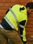 Picture of Bisley Taped Two Tone Hi Vis Contrast 4 Way Stretchy Hoodie BK6815T