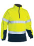 Picture of Bisley Taped Hi Vis 1/4 Zip Fleece Pullover BK6989T