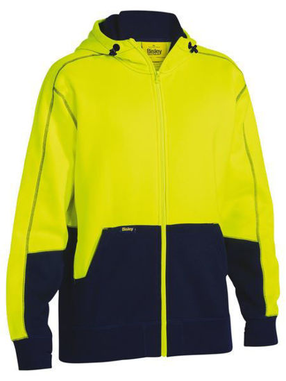 Picture of Bisley Hi Vis Zip Front Fleece Hoodie BK6819