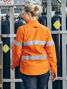 Picture of Bisley Apex 185 Women's Taped Hi Vis Ripstop FR Vented Shirt BL8439T