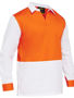 Picture of Bisley Two Tone Hi Vis V-Neck Long Sleeve Shirt BS6405