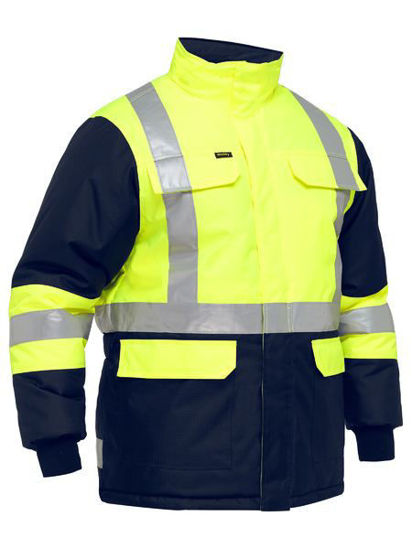 Picture of Bisley X Taped Two Tone Hi Vis Freezer Jacket BJ6450T