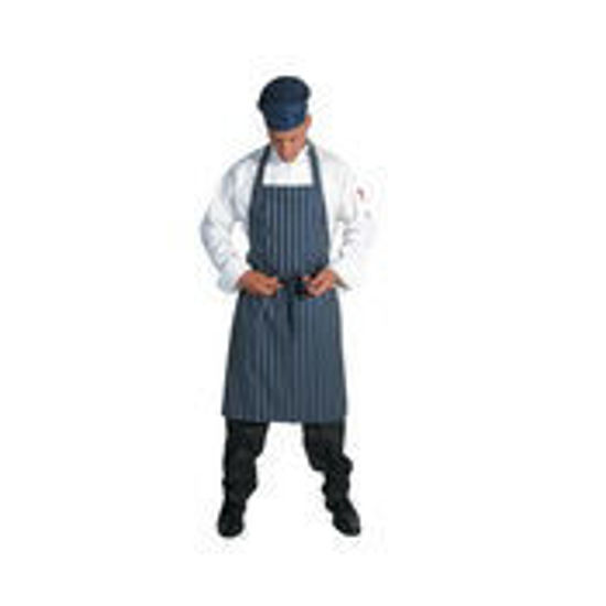 Picture of DNC Pinstripe Full Bib Apron - No Pocket 2536