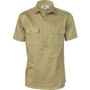 Picture of DNC Cotton Drill Close Front Work Shirt - Short Sleeve 3203