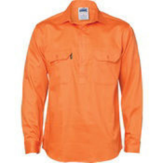 Picture of DNC Close Front Cotton Drill Shirt - Long Sleeve 3204