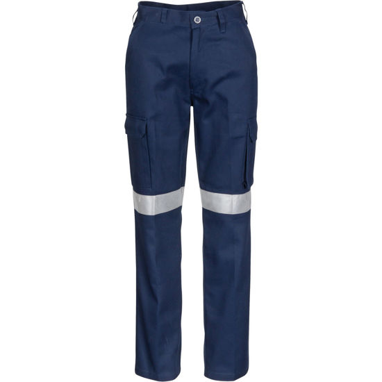 Picture of DNC Ladies Cotton Drill Cargo Pants with 3M Reflective Tape 3323