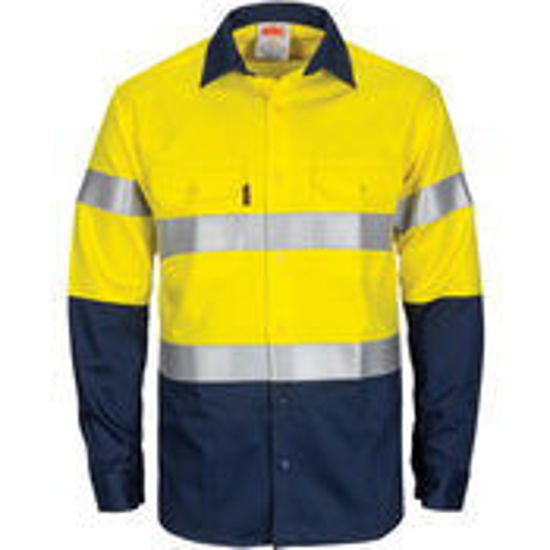 Picture of DNC Paton Saint Flame Retardant 2 Tone Cotton Shirt with 3M F/R Tape - L/S 3409