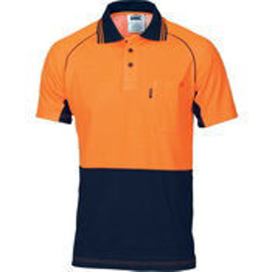 Picture of DNC HiVis Cotton Backed Cool-Breeze Contrast Polo - Short Sleeve 3719