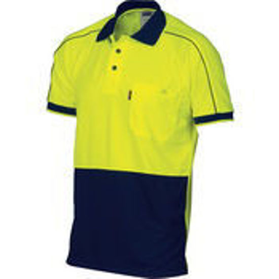 Picture of DNC HiVis Cool-Breathe Double Piping Polo -
Short Sleeve 3753