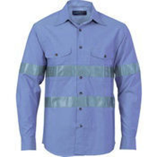 Picture of DNC Cotton Chambray Shirt with Generic R/Tape - Long sleeve 3889