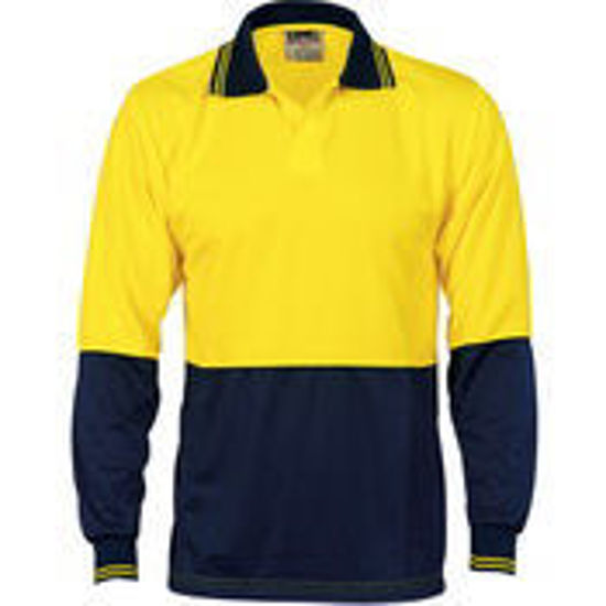 Picture of DNC Hivis Two Tone Food Industry Polo - Long Sleeve 3904