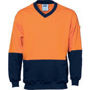 Picture of DNC HiVis Two Tone Cotton Fleecy Sweat
Shirt V-Neck 3922