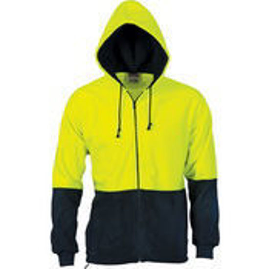 Picture of DNC HiVis Two Tone Full Zip Polar Fleece Hoodie 3927