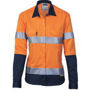 Picture of DNC Ladies HiVis Two Tone Drill Sh irt
with 3M R/Tape - Long sleeve 3936