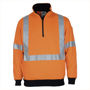 Picture of DNC HiVis X Back 1/2 Zip Cotton Jumper 3952