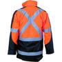 Picture of DNC HiVis 2 Tone Cross Back D/N “2 in 1” Contrast Rain Jacket 3993