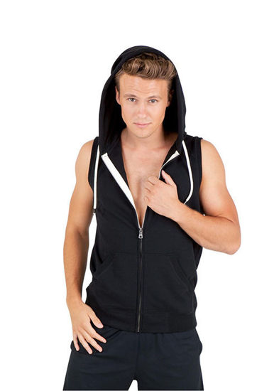 Picture of RAMO Mens Heather SLEEVELESS ZIP Hoodies - Greatness Range F770ZS