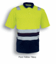 Picture of BOCINI Unisex Adults Hi-Vis Polyface / Cotton Back Polo With Reflective Tape SP0539