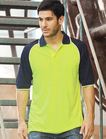 Picture of BOCINI Unisex Adults Hi-Vis Raglan Sleeve Polo SP0543